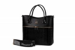 Klasyczna duża torebka damska Massimo contti kuferek shopper bag A4