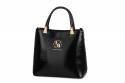 Klasyczna czarna torebka damska Laura Biaggi A4 shopper