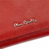 Czerwony skórzany portfel damski Pierre Cardin skóra naturalna