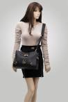 Klasyczna czarna torebka damska kuferek listonoszka Laura Biaggi do ręki na ramię