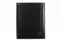 Skórzany czarny portfel męski Pierre Cardin RFID