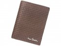 Skórzany brązowy męski portfel Pierre Cardin RFID