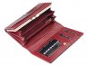 Skórzany klasyczny portfel bigiel czerwony