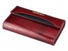 Skórzany klasyczny portfel damski czerwony