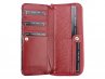 Skórzany danmski portfel piórnik czerwony
